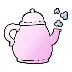 vector gradient illustration cartoon tea po