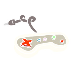 flat color illustration cartoon games controller