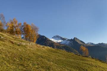 uno sguardo verso il monte pedena sul versante delle alpi orobiche - 226358001