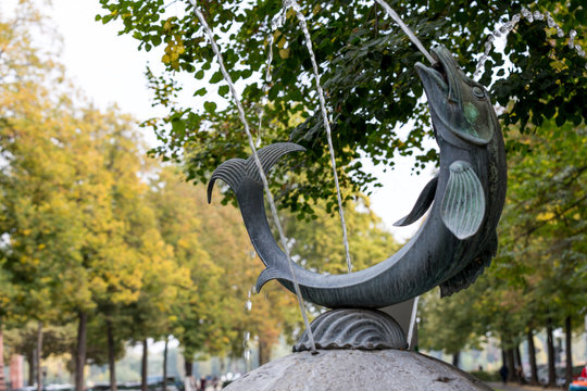 Brunnen am Fischtorplatz in Mainz