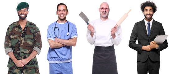 Group of people with different professions