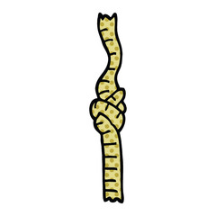 Naklejka premium comic book style cartoon knotted rope