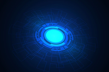 Abstract Technology Background , Circle digital , circuit board