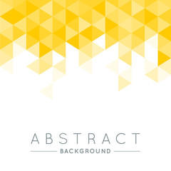 Geometric Yellow and White Abstract Vector Background for Use in Design. Modern Polygon Texture with Text.