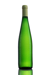bottle of wine on a white background