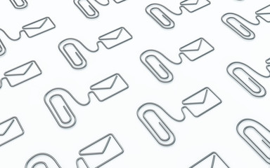 Paperclip Mail Attach Many