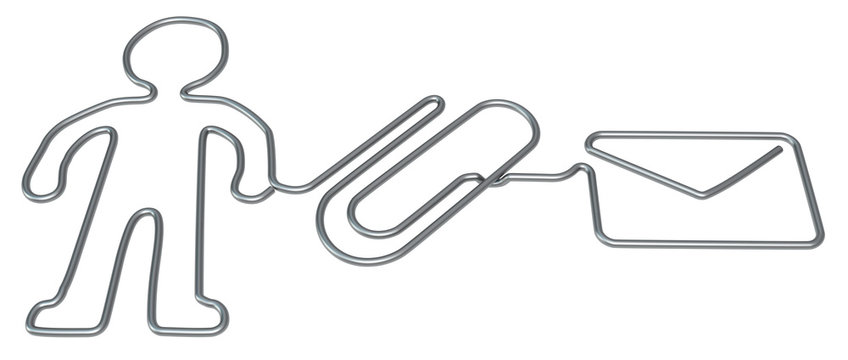 Paperclip Mail Attached Figure