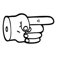 pointing hand symbol