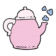 comic book style cartoon tea po