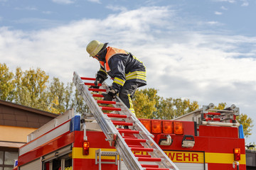 German Firefighter at work