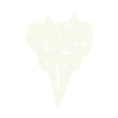 flat color illustration cartoon dog tooth