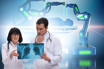 Two doctors in telemedicine concept