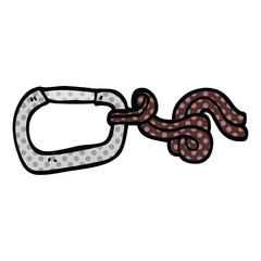 comic book style cartoon clip and rope