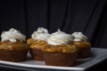 Frosted cream cheese pumpkin muffins