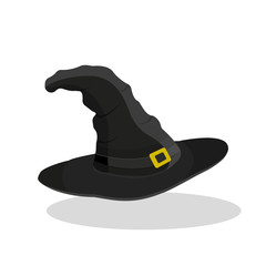 Witch hat for Halloween with shadow.