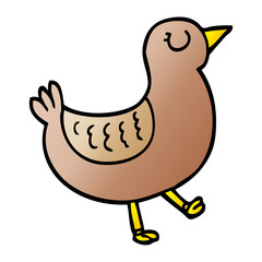 vector gradient illustration cartoon bird