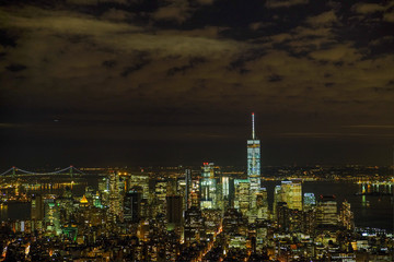 Fototapeta na wymiar Night view on New York City