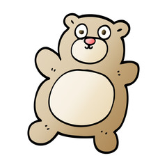 vector gradient illustration cartoon teddy bear