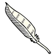 comic book style cartoon feather
