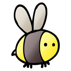 vector gradient illustration cartoon bee