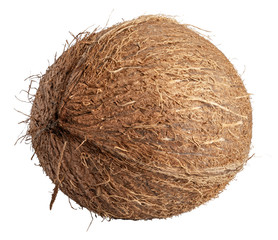 Coconut isolated on white background. Clipping path