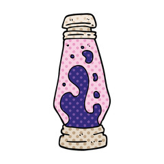 comic book style cartoon lava lamp