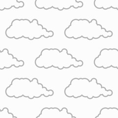 seamless abstract pattern with silhouette of cloud