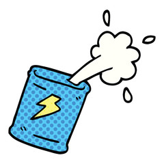 comic book style cartoon soda can