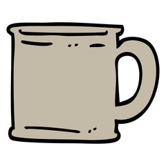 hand drawn doodle style cartoon tankard