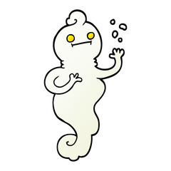 vector gradient illustration cartoon spooky ghost