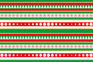 background of christmas patterns in red, white and green