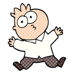 comic book style cartoon funny office man