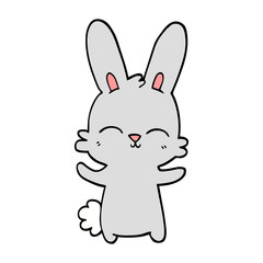 cute hand drawn doodle style cartoon rabbit