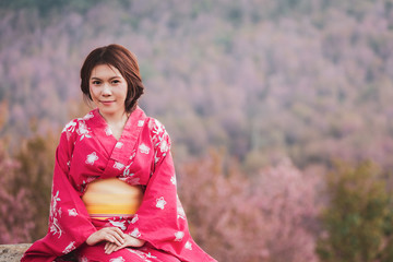 Woman with kimono