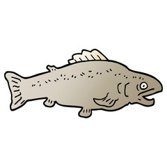 vector gradient illustration cartoon large fish