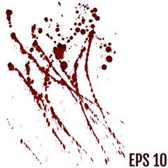 Blood isolated on white, Halloween concept. Vector illustration