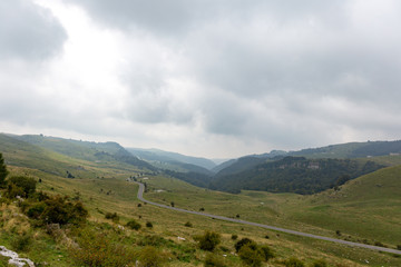 dirt road in the Italian hills, lessinia national park