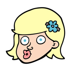 hand drawn doodle style cartoon face of a girl