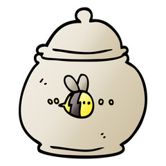 vector gradient illustration cartoon honey pot