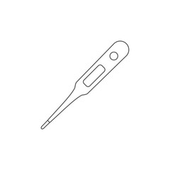 Medical thermometer icon. Vector illustration, flat design.