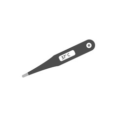 Medical thermometer icon. Vector illustration, flat design.