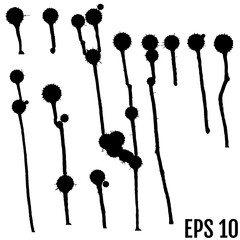ink blobs isolated vector illustration for your design