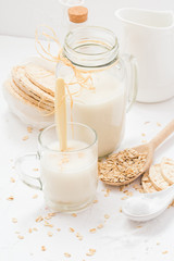 Protein source oat milk homemade product