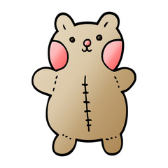 vector gradient illustration cartoon teddy bear
