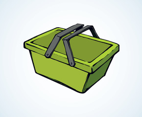 Shop basket. Vector drawing