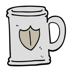 hand drawn doodle style cartoon tankard