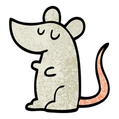 grunge textured illustration cartoon mouse