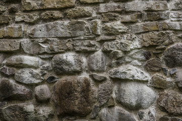 Old fortress stone wall, background, texture
