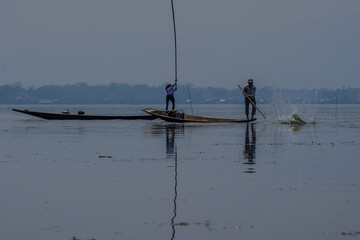 Fishing on the lake