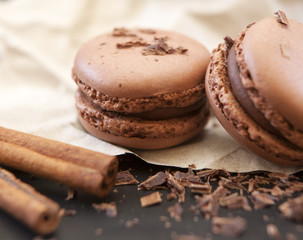macarons cannelle chocolat 